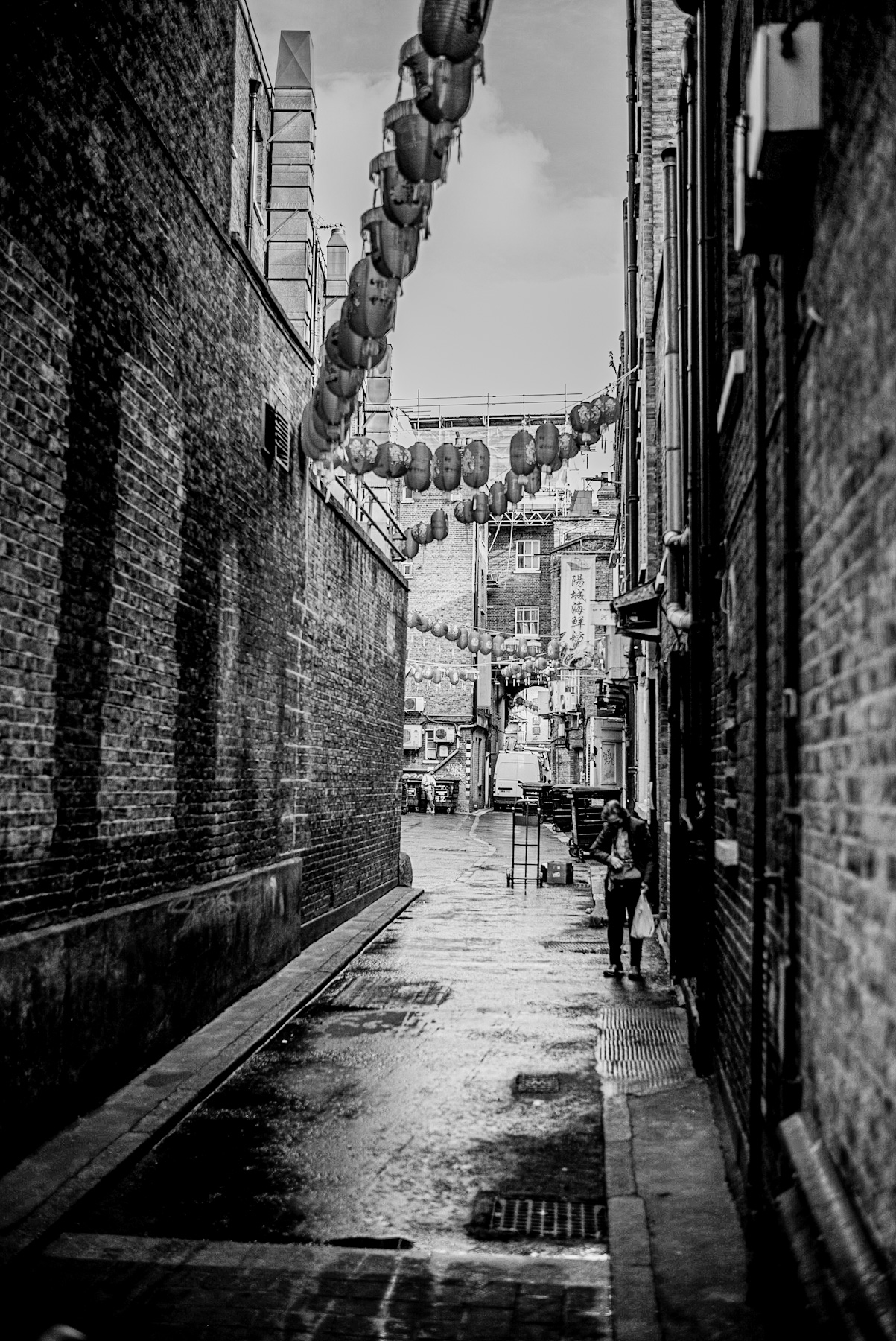 Chinatown Alley: A Monochrome Journey Through Urban History